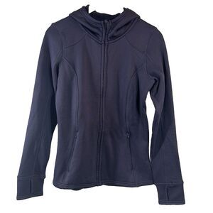 90 Degrees Women's Activewear Jacket Purple Fleece Full Zip Hoodie Size S‎
